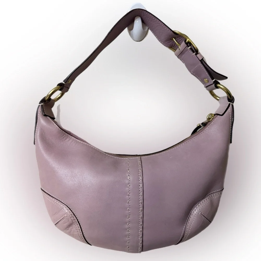 Coach #Z15226 Mauve Leather Hobo Bag